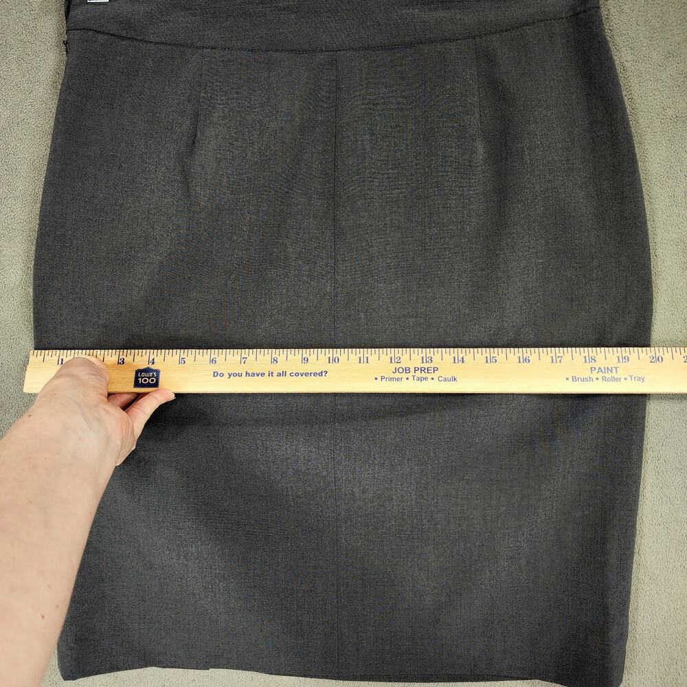Laundry Shelli Segal Pencil Skirt 8 Women Charcoal Gray 30x22 Stretch‎ Zip NEW - Picture 8 of 12